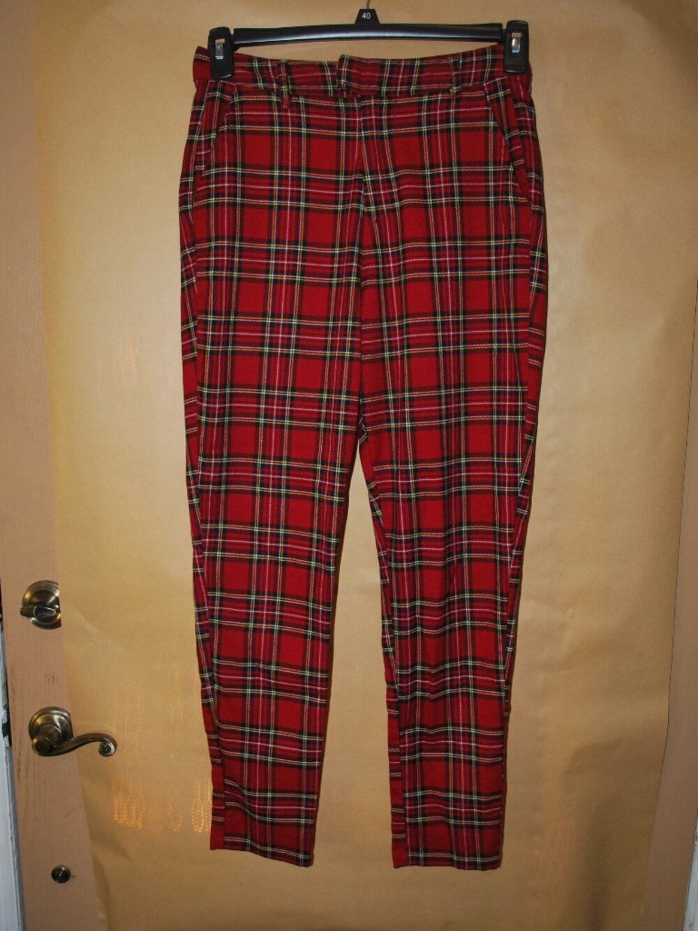 Hot Topic Red Tartan Plaid Pants Size S